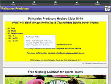 Tablet Screenshot of palisadespredators.com